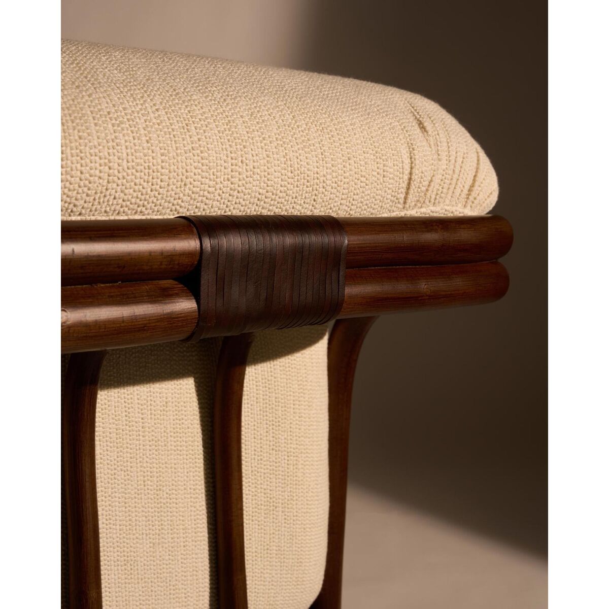 Sillón Poltrone Tria Ratán Oscuro/Bouclé 001