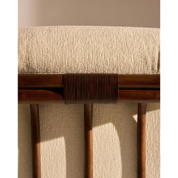 Poltrone Tria Armchair Dark Rattan/Bouclé 001