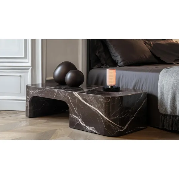 DCWédtions La Lampe Frechin Portable Lamp Gold/ Black Marble
