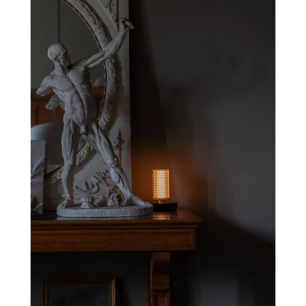 DCWédtions La Lampe Frechin Portable Lamp Gold/ Black Marble