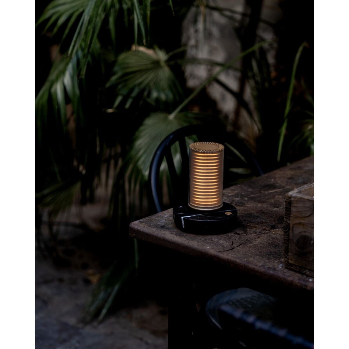 Lampa Przenośna DCWédtions La Lampe Frechin Złota/ Czarny Marmur