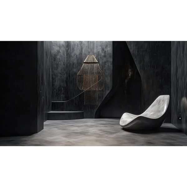 DCWédtions Lampe C Pendelleuchte Edelstahl/ Schwarz