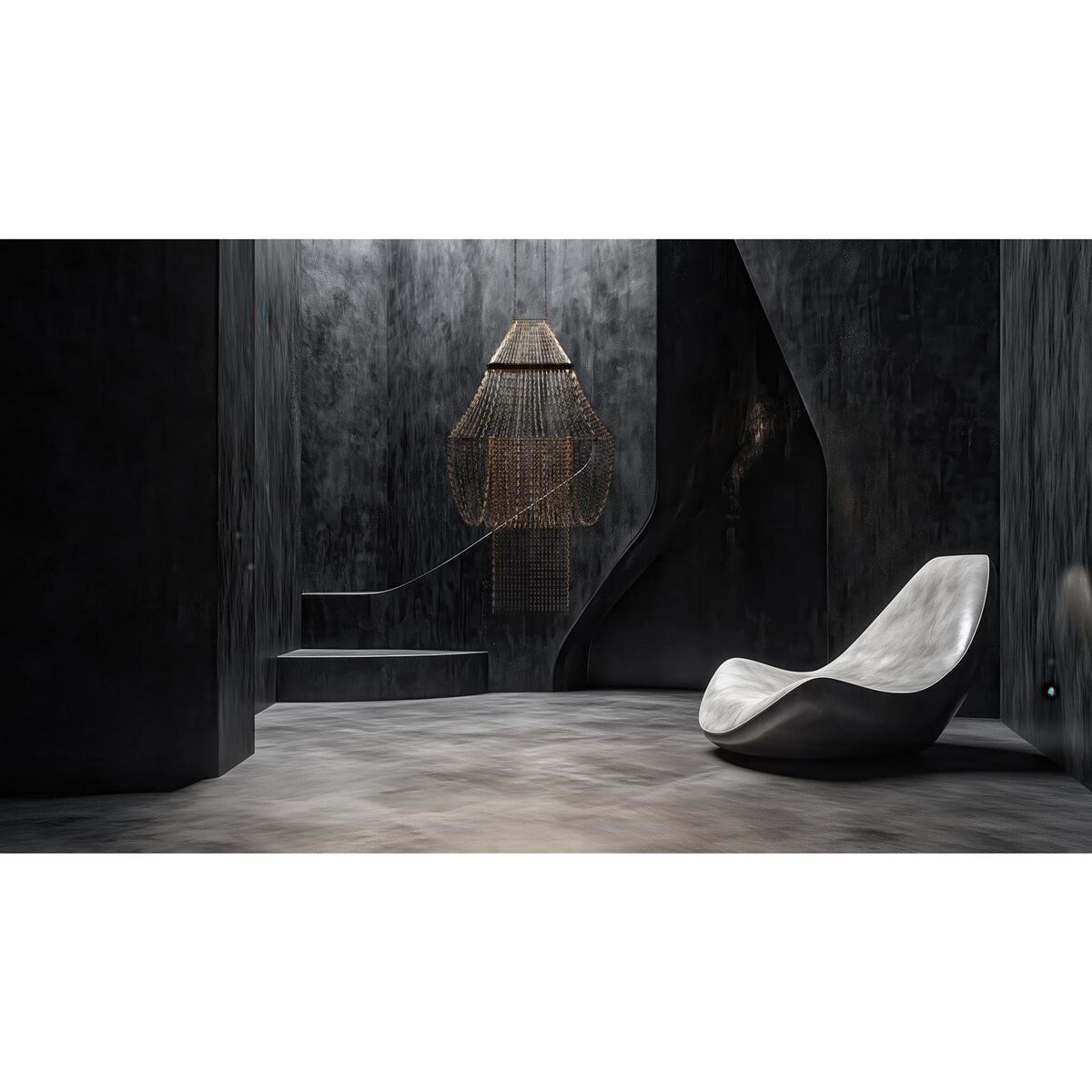 DCWédtions Lampe C Pendel Rustfri Stål/Sort