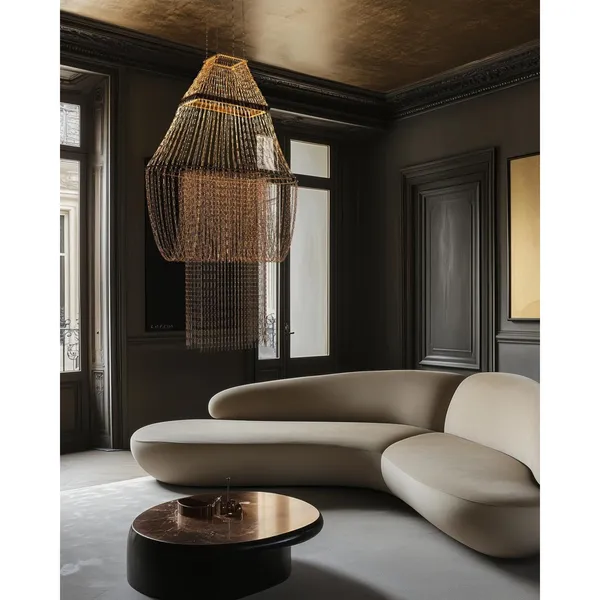 DCWédtions Lampe C Pendelleuchte Edelstahl/ Schwarz