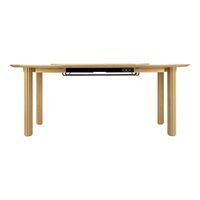 Comfort Circle Ripples Eettafel met Uitschuifbaar Eiken/ Wit/Staal