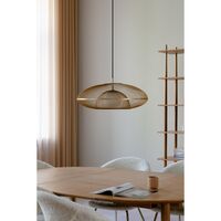 Comfort Circle Ripples Eettafel met Uitschuifbaar Eiken/ Wit/ Messing