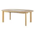 Comfort Circle Smooth Dining Table With Extension Oak/ White/Steel