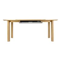 Comfort Circle Smooth Dining Table With Extension Oak/ White/Steel
