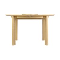 Comfort Circle Smooth Dining Table With Extension Oak/ White/Steel