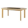 Comfort Circle Smooth Spisebord med Forlengelse Eik/ Sort/ Messing