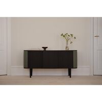 Treasures Kabinet Med 3 Døre Sort Eg/Morning Meadows