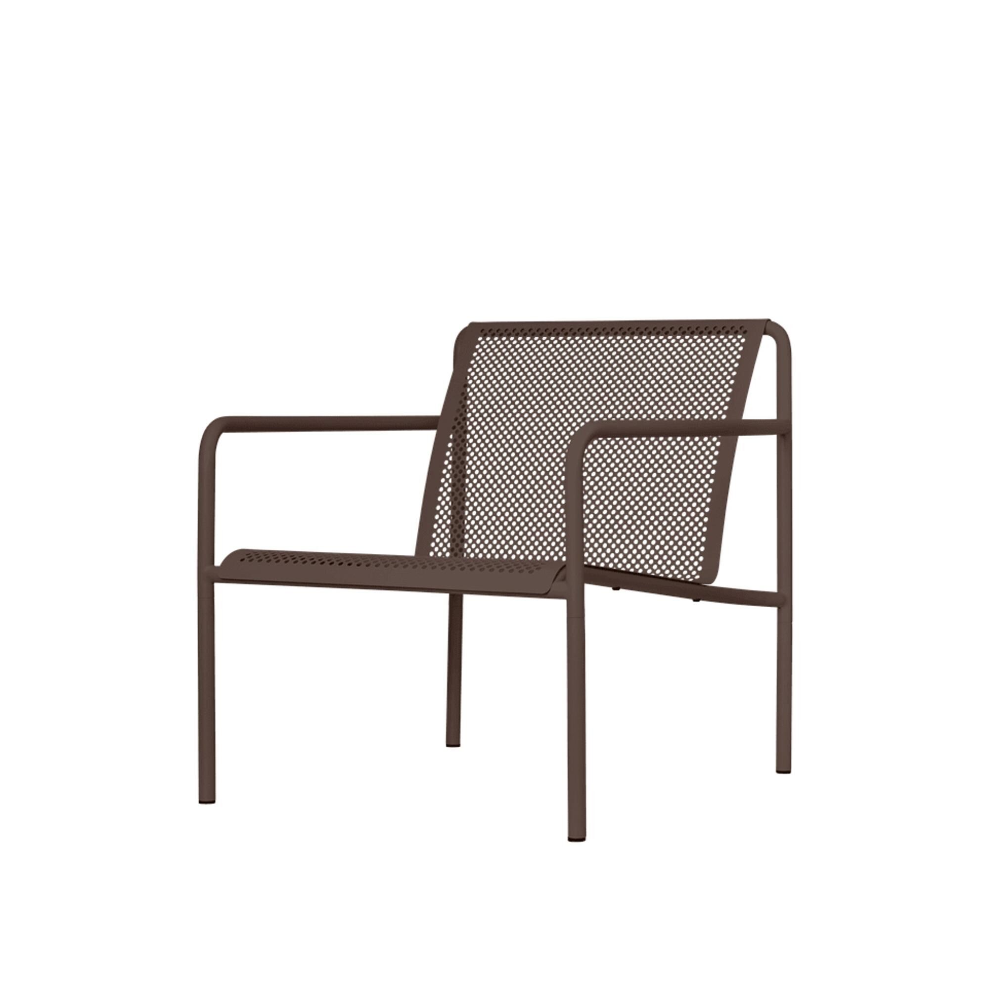 Fauteuil D'extérieur Dapple avec Accoudoirs, Chocolat Noir