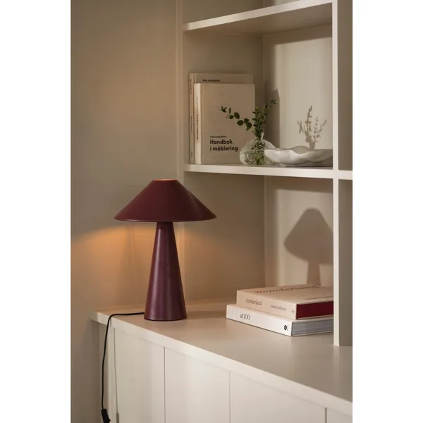 Cannes Tischlampe Burgunder