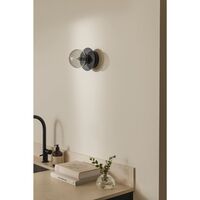 Art Deco Wall/ Ceiling Light Black/ Smoked