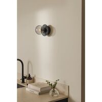 Art Deco Wall/ Ceiling Light Black/ Smoked