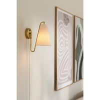 Lou Wall Lamp Bouclé White/ Brass
