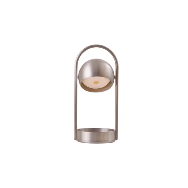 Ball Portable Table Lamp Brushed Aluminum