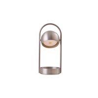 Ball Portable Table Lamp Brushed Aluminum