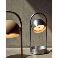 Ball Portable Table Lamp Brushed Aluminum