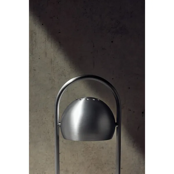 Ball Portable Table Lamp Brushed Aluminum
