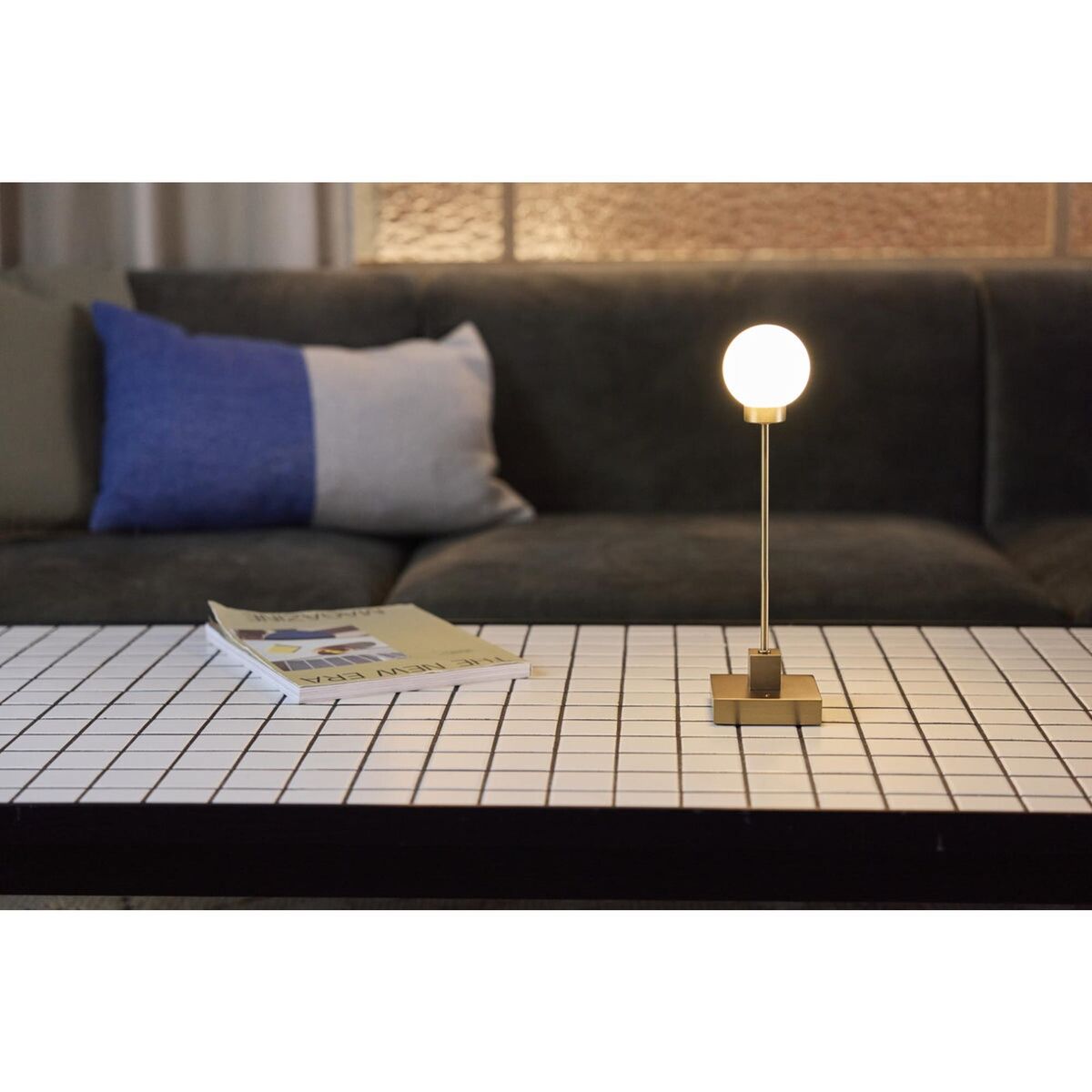 Snowball Transportabel Lampe Messing