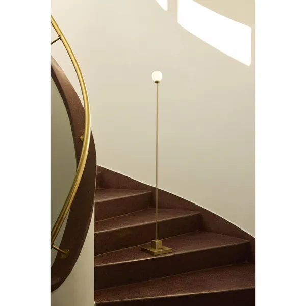 Snowball Portable Floor Lamp Brass