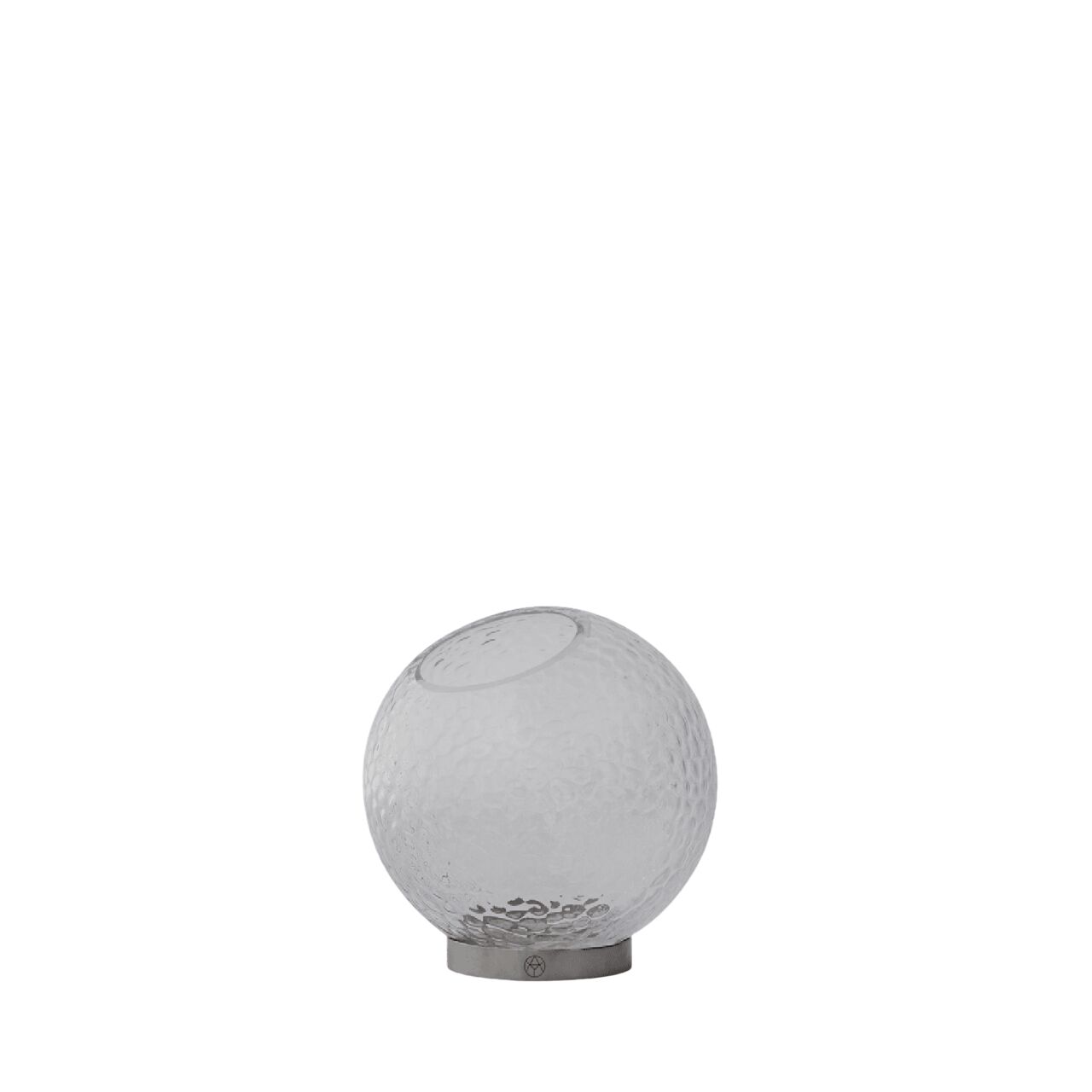 Vase GLOBE BUBBLES Ø17 Transparent/ Argent