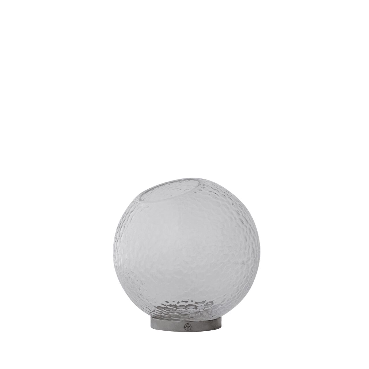Vase GLOBE BUBBLES Ø21 Transparent/ Argent