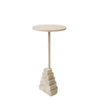SOLUM Side Table H67 Light Sand/Travertine