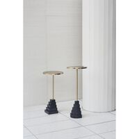 SOLUM Side Table H67 Light Sand/Travertine