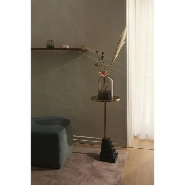 SOLUM Side Table H78 Light Sand/Travertine