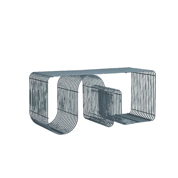 CURVA Bench L100 Dusty Blue
