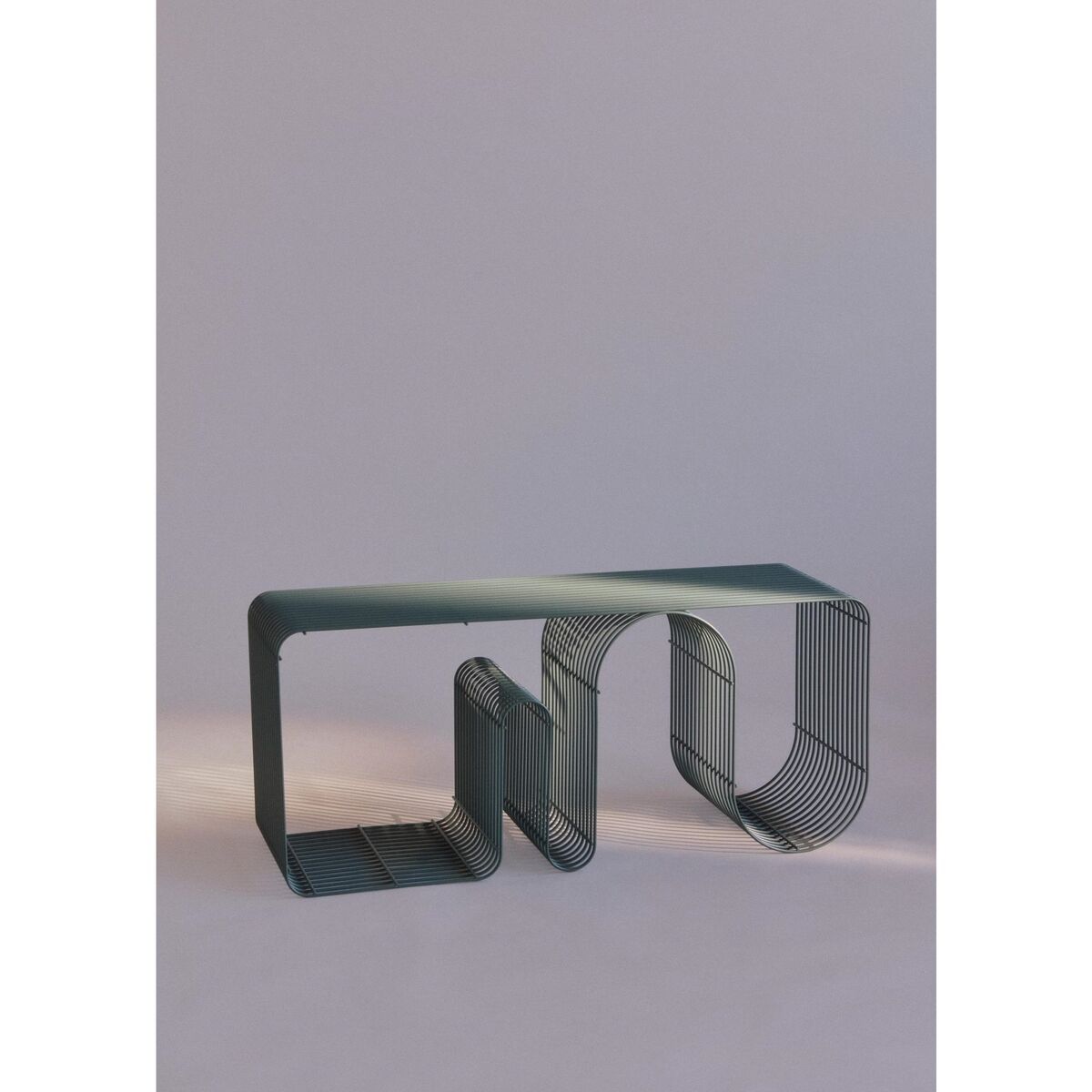 CURVA Bench L100 Dusty Blue