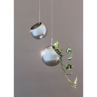 GLOBE Hanging Flowerpot Ø21 Silver