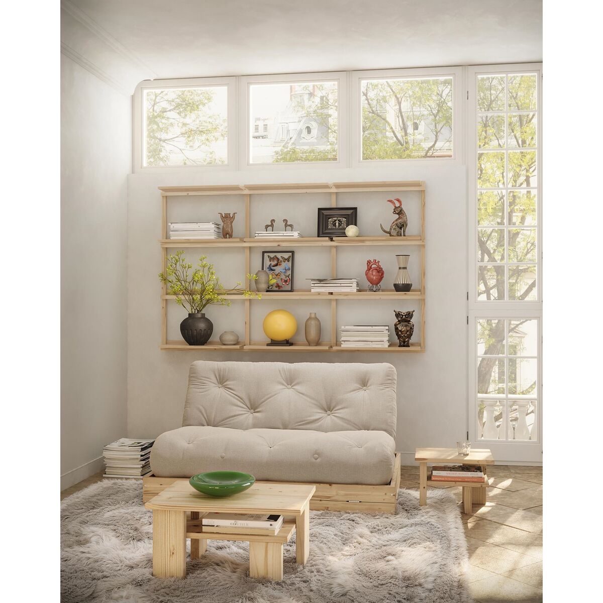 Flip Schlafsofa 140x200 Raw/747 Beige