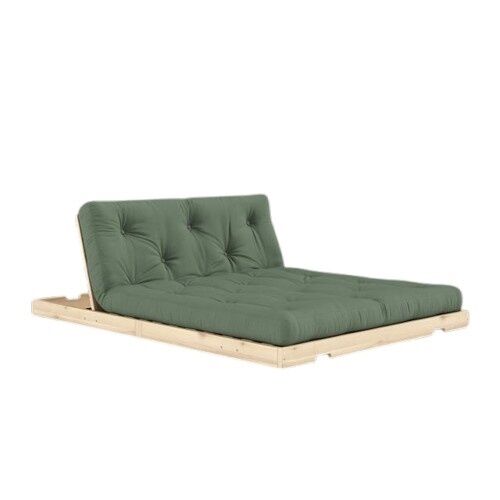 Flip-sovesofa 140x200 Rå/756 Olivengrønn