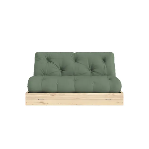 Flip Sofa Bed 140x200 Raw/756 Olive Green