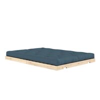 Flip Schlafsofa 140x200 Raw/757 Petrol Blue