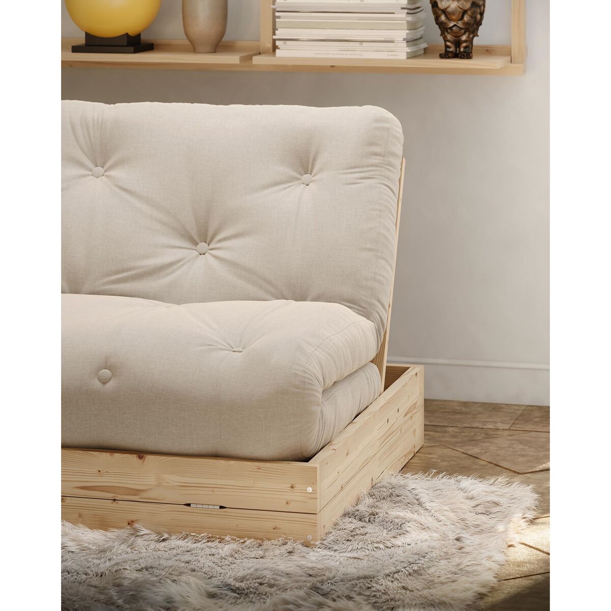 Divano letto Flip 140x200 Grezzo/Lino 914