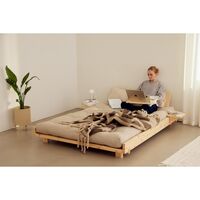 Social Bed Frame 140x200 Carob Brown