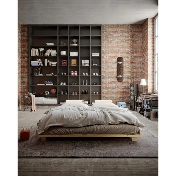 Social Bed Frame 140x200 Carob Brown