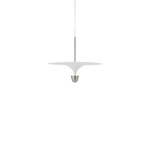 Kantarell Pendelleuchte Ø60 Aluminium/ Weiß