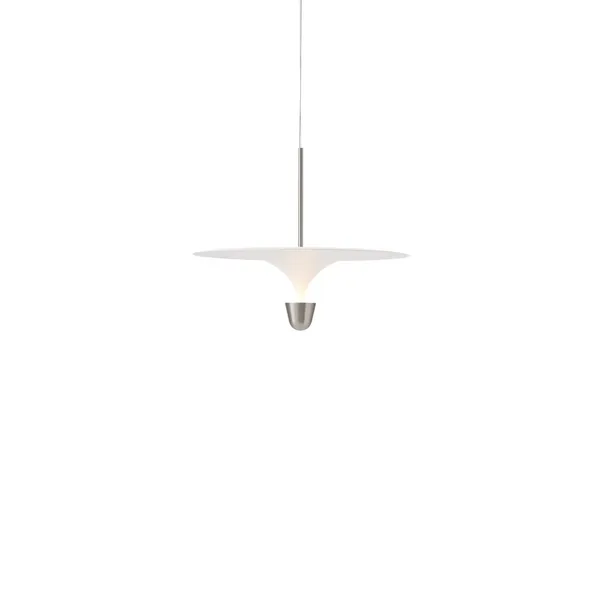 Kantarell Pendelleuchte Ø60 Aluminium/ Weiß
