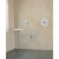 Kantarell Pendelleuchte Ø60 Aluminium/ Weiß
