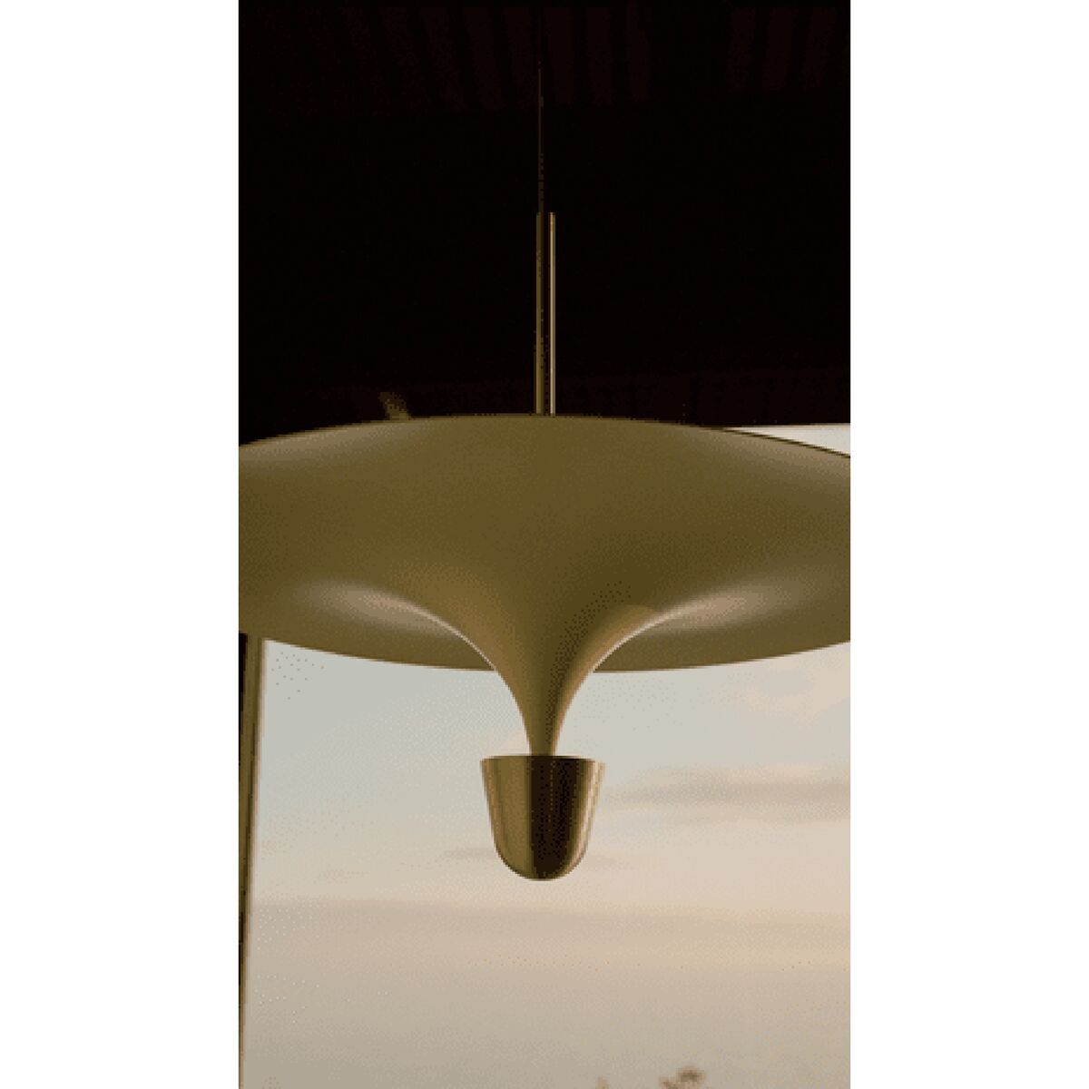 Kantarell Pendelleuchte Ø60 Aluminium/ Weiß