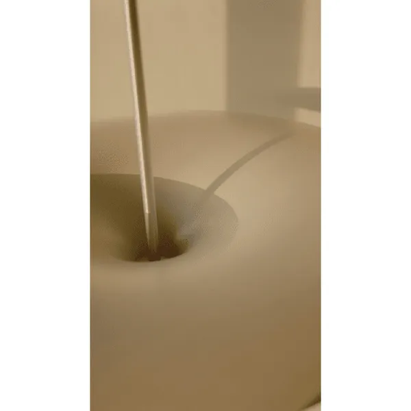 Kantarell Pendelleuchte Ø60 Aluminium/ Weiß
