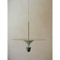 Kantarell Pendelleuchte Ø60 Aluminium/ Weiß
