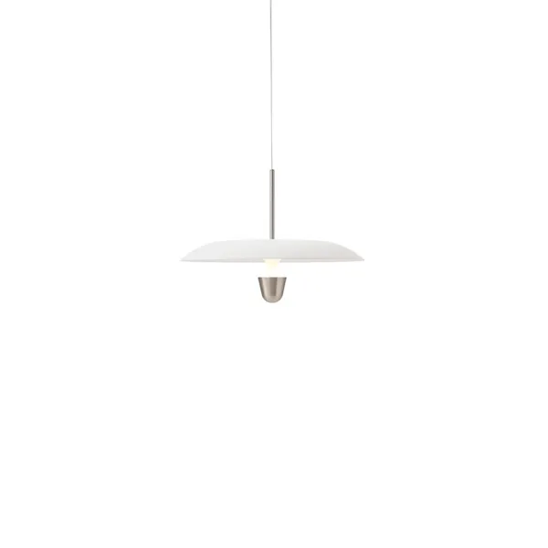 Kantarell Pendelleuchte Ø55 Aluminium/ Weiß