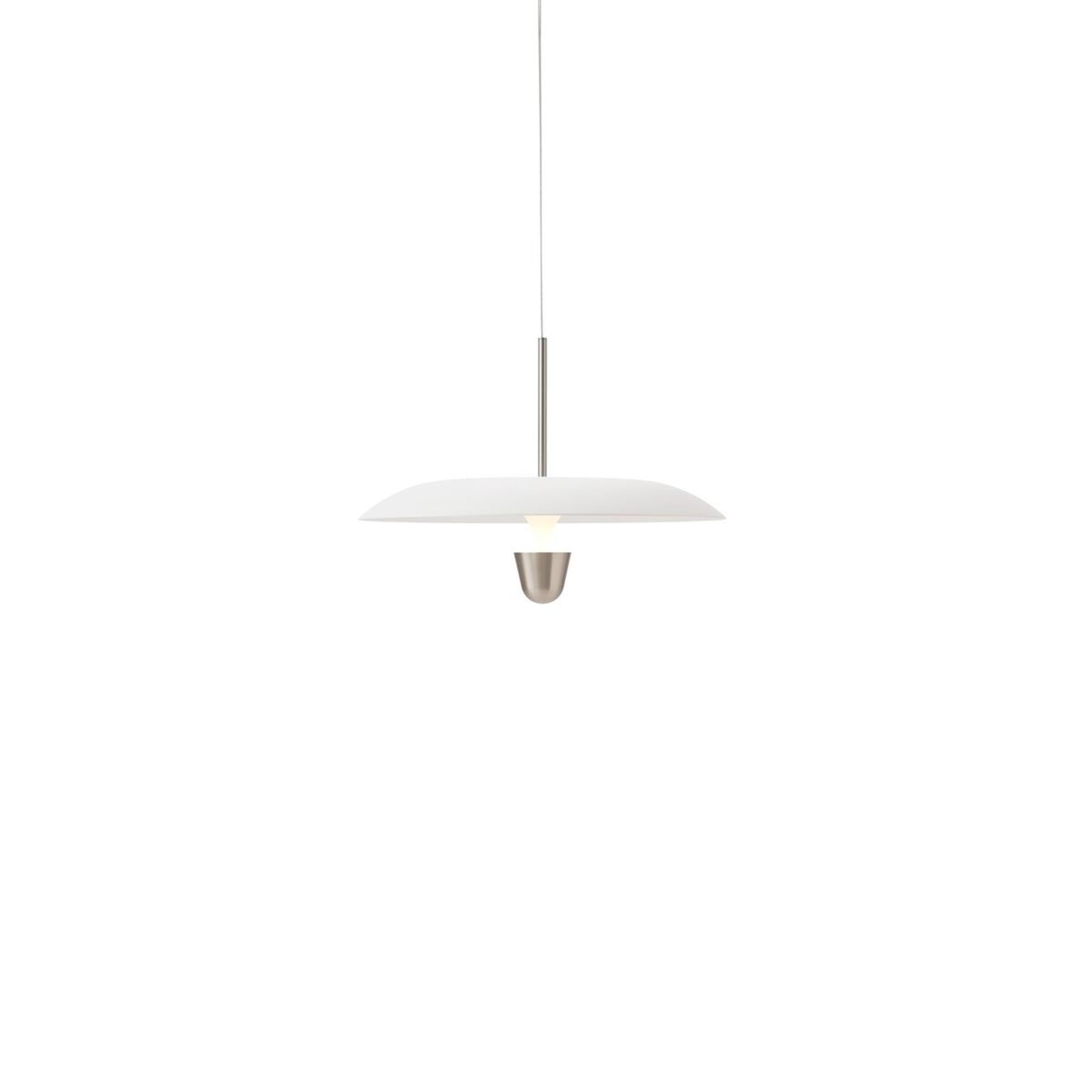 Kantarell Pendelleuchte Ø55 Aluminium/ Weiß