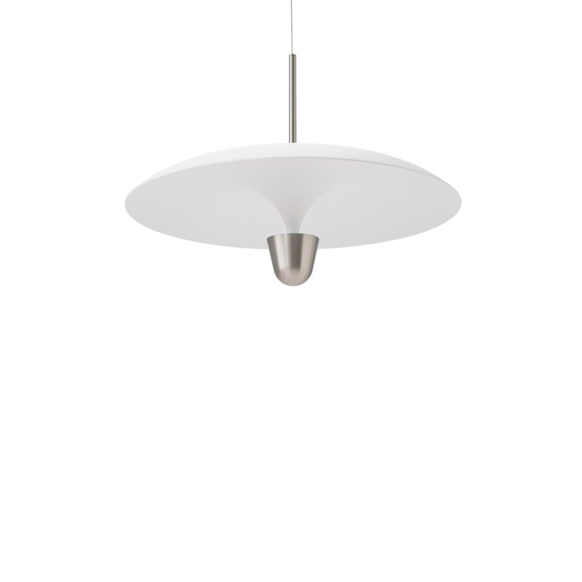 Kantarell Pendelleuchte Ø55 Aluminium/ Weiß